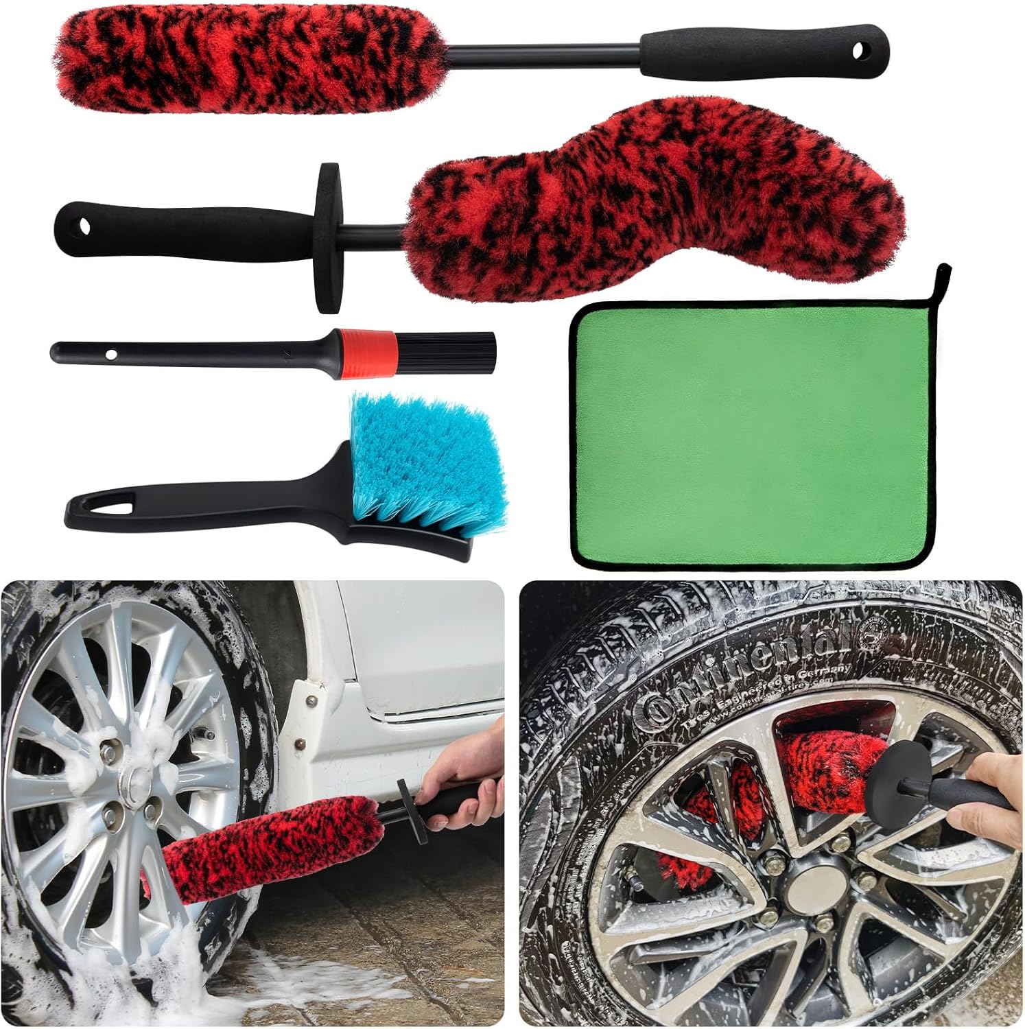 Klexic 5 pack car wheel cleaner